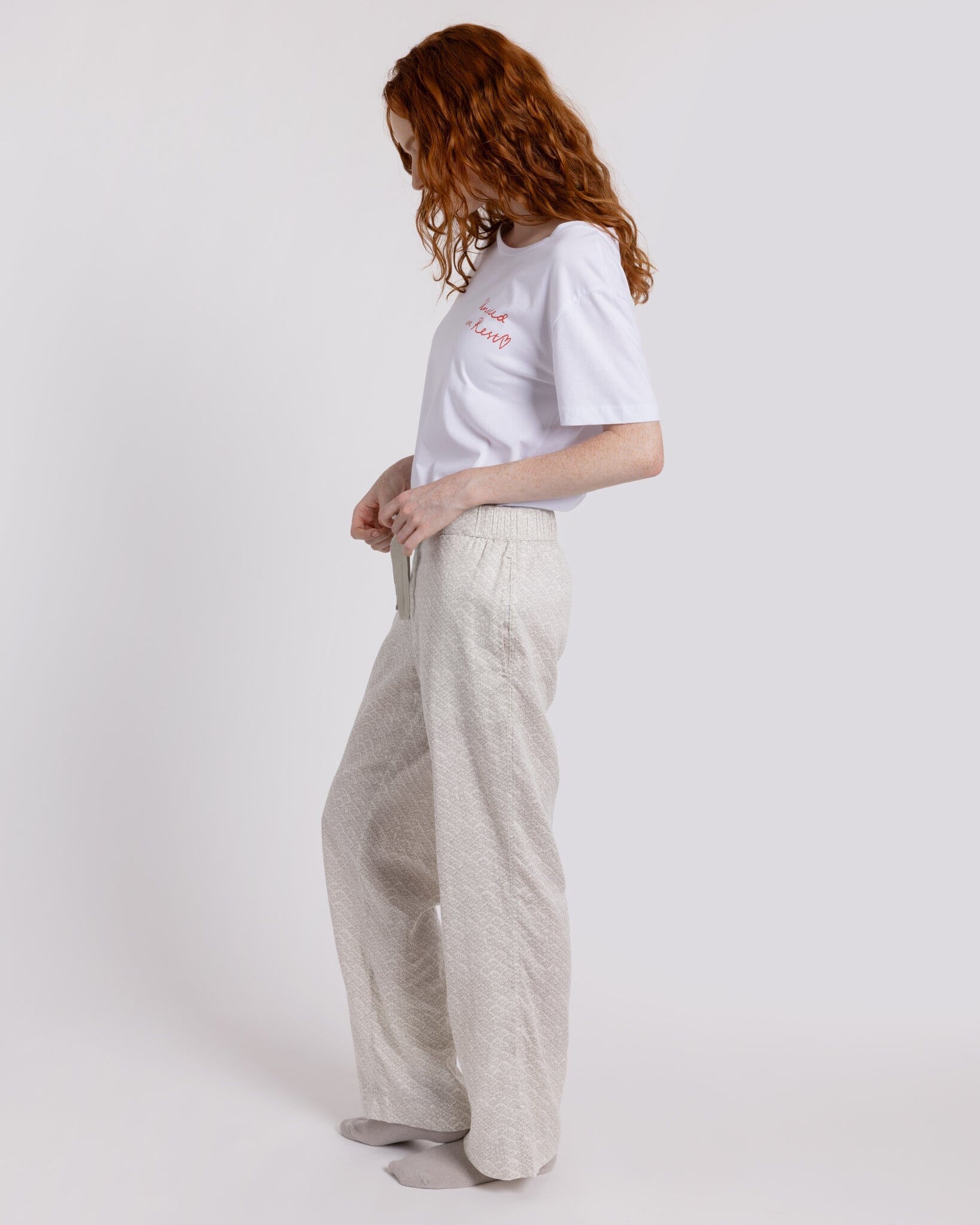 Organic Cotton Cream Pyjama Bottoms, Ms Greenhouse
