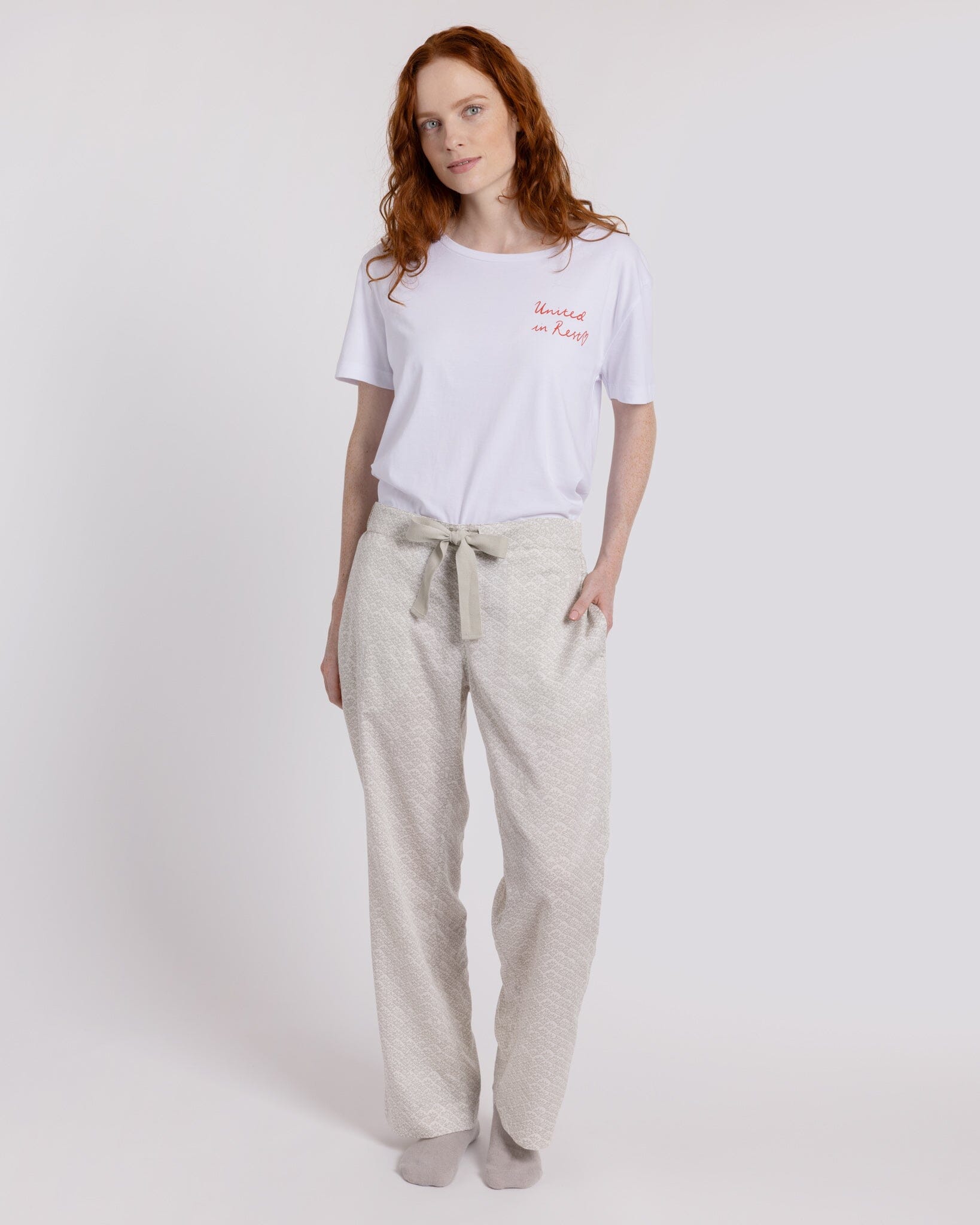 Organic Cotton Cream Pyjama Bottoms, Ms Greenhouse