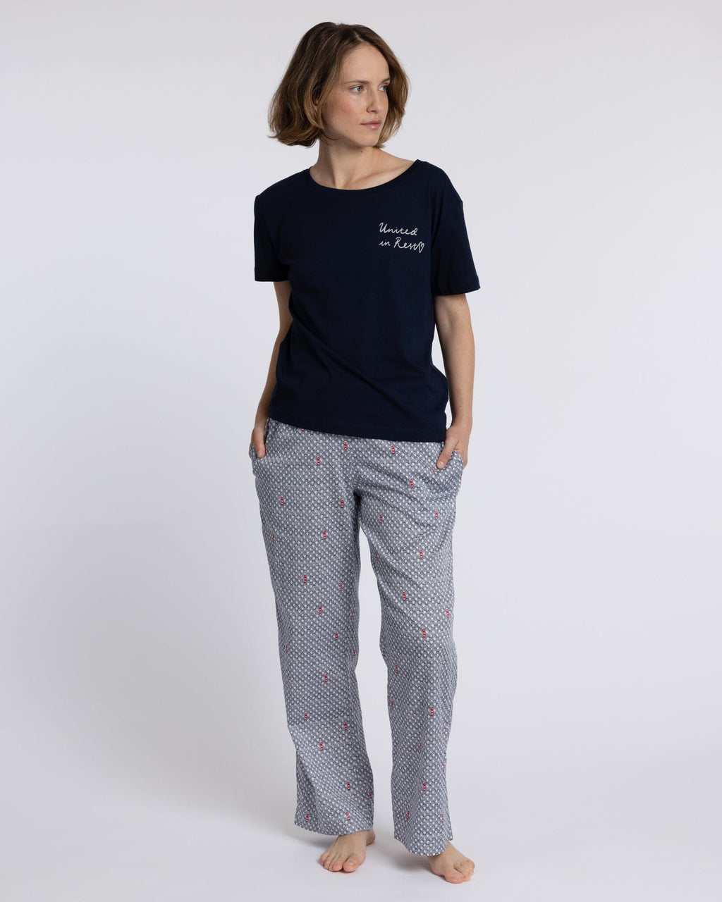 Organic Cotton Grey Pyjama Bottoms, Port in a Storm