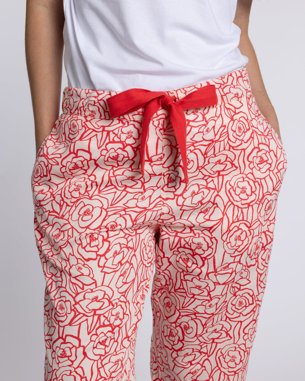 Organic Cotton Peach Pyjama Bottoms, Bums and Roses