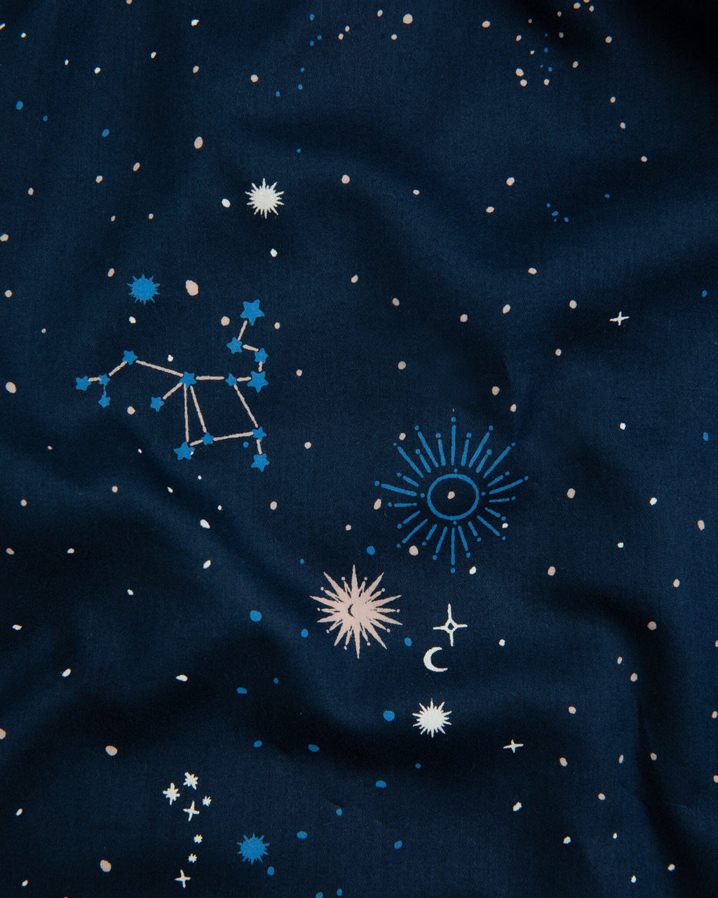 Organic Cotton Navy Pyjama Bottoms, Night Time