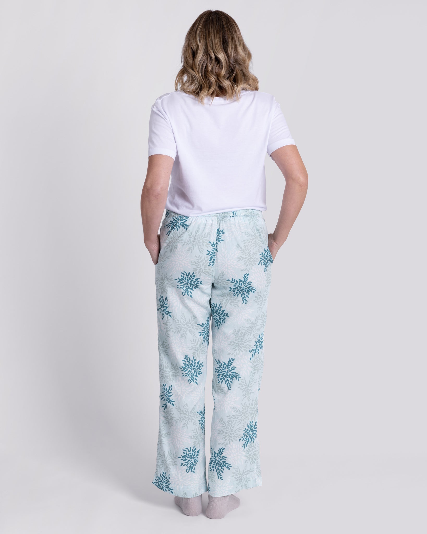 Organic Cotton Blue Pyjama Bottoms, Hedge and Flutter