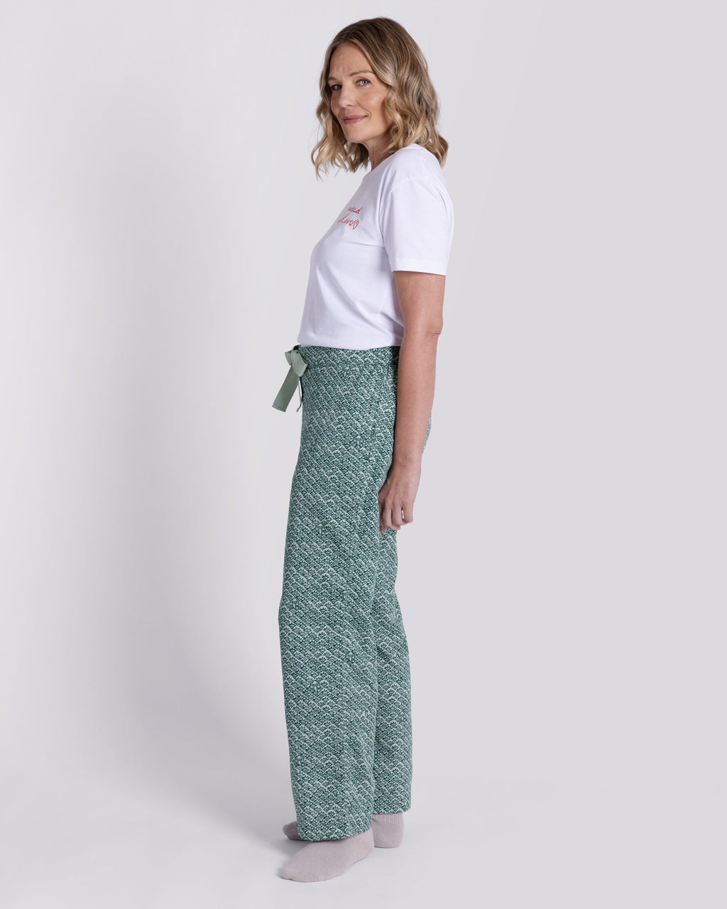 Organic Cotton Green Pyjama Bottoms, Ms Greenhouse